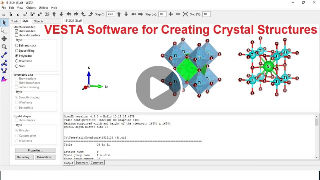 VESTA Tutorial for Creating Crystal Structures #VESTA_Software