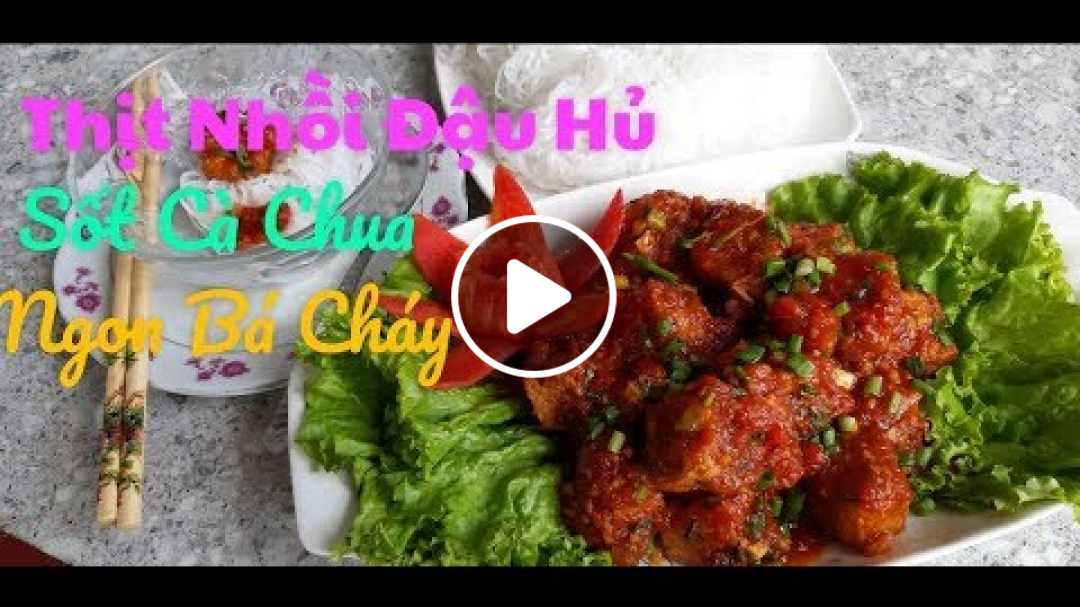 Cách làm thịt nhồi ĐẬU HỦ SỐT CÀ CHUA ngon bá cháy /Ẩm Thực Miền Tây